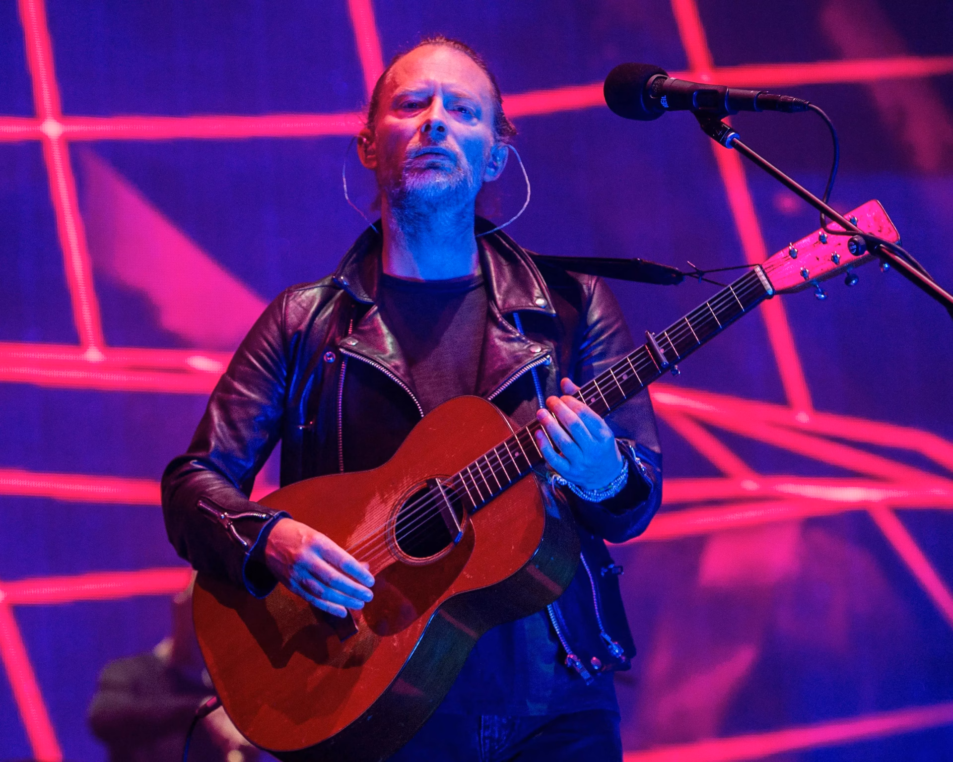Thom Yorke on stage