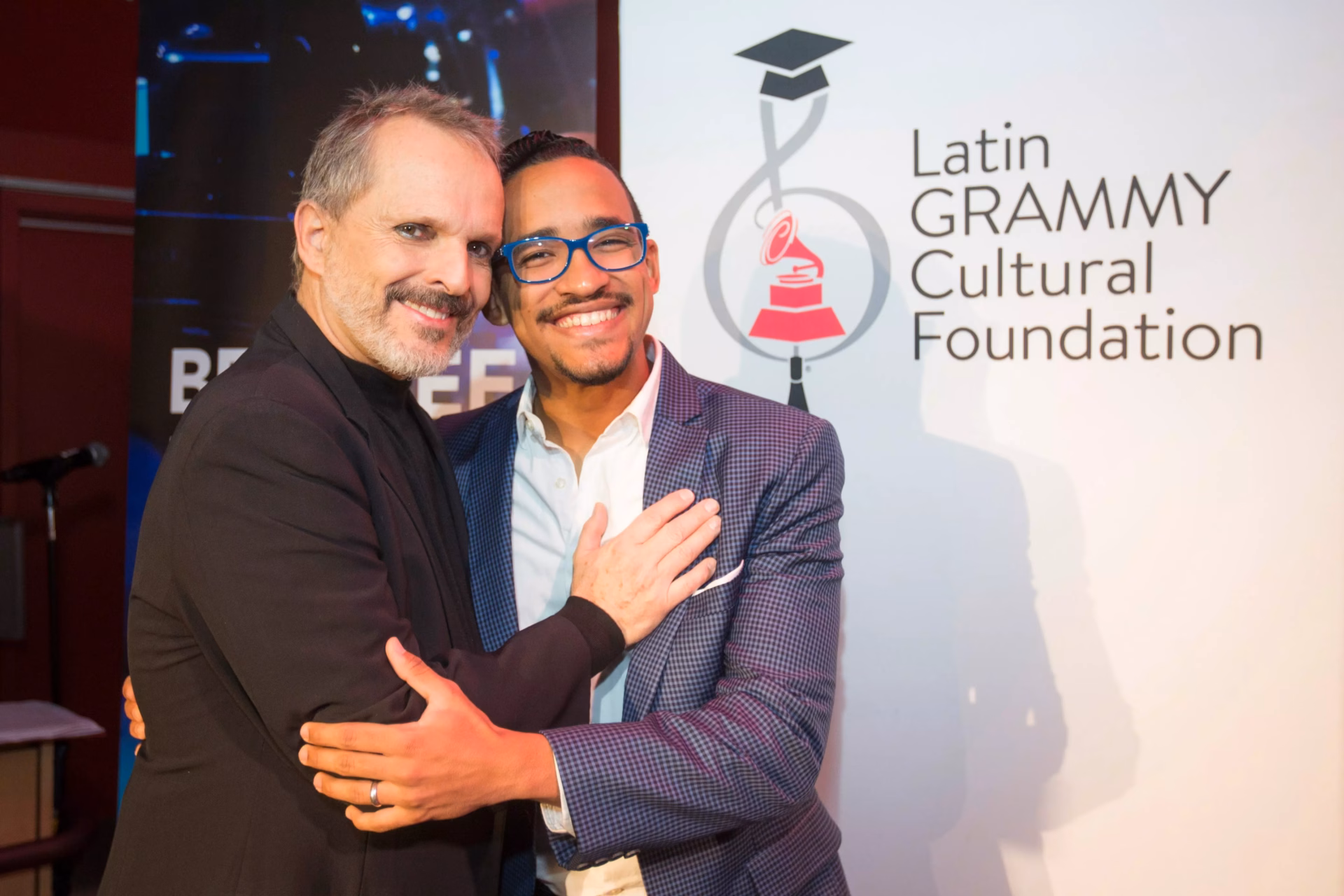 Miguel Bosé with Ernesto Núñez