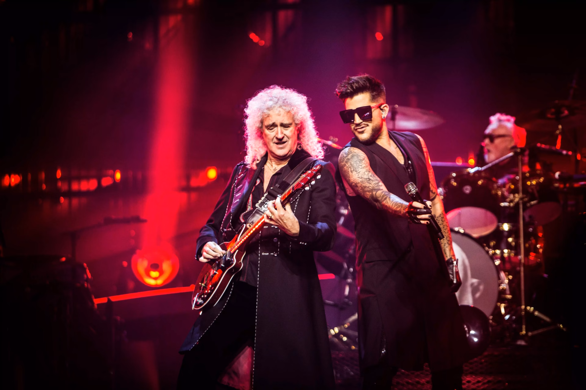 Queen's Brian May and Adam Lambert