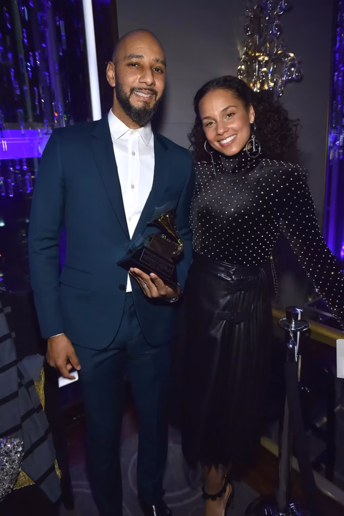 Swizz Beatz and Alicia Keys at the 2018 P&E Wing GRAMMY Week Celebration