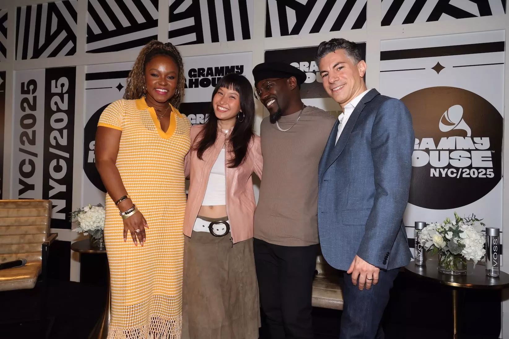(L-R) Gia Peppers, Juliet Ivy, Will Wells, and Peter Hylenski speak on the Sonic Shift: Music, Tech & Connection panel, sponsored by the Mechanical Licensing Collective (The MLC), at GRAMMY House NYC on June 13, 2025, in New York City.