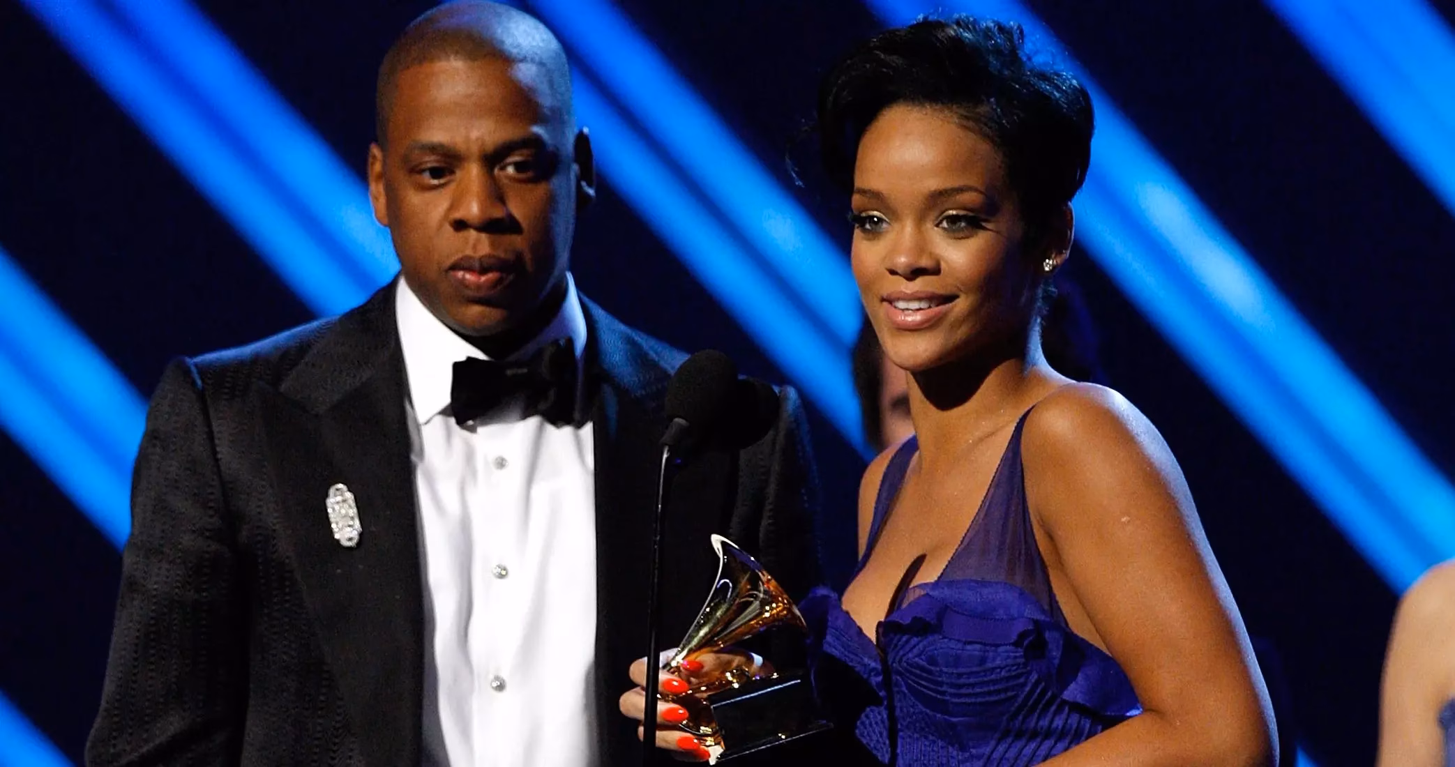 GRAMMY Rewind: Witness Rihanna Accept Her First-Ever GRAMMY Win With JAY-Z For “Umbrella”
