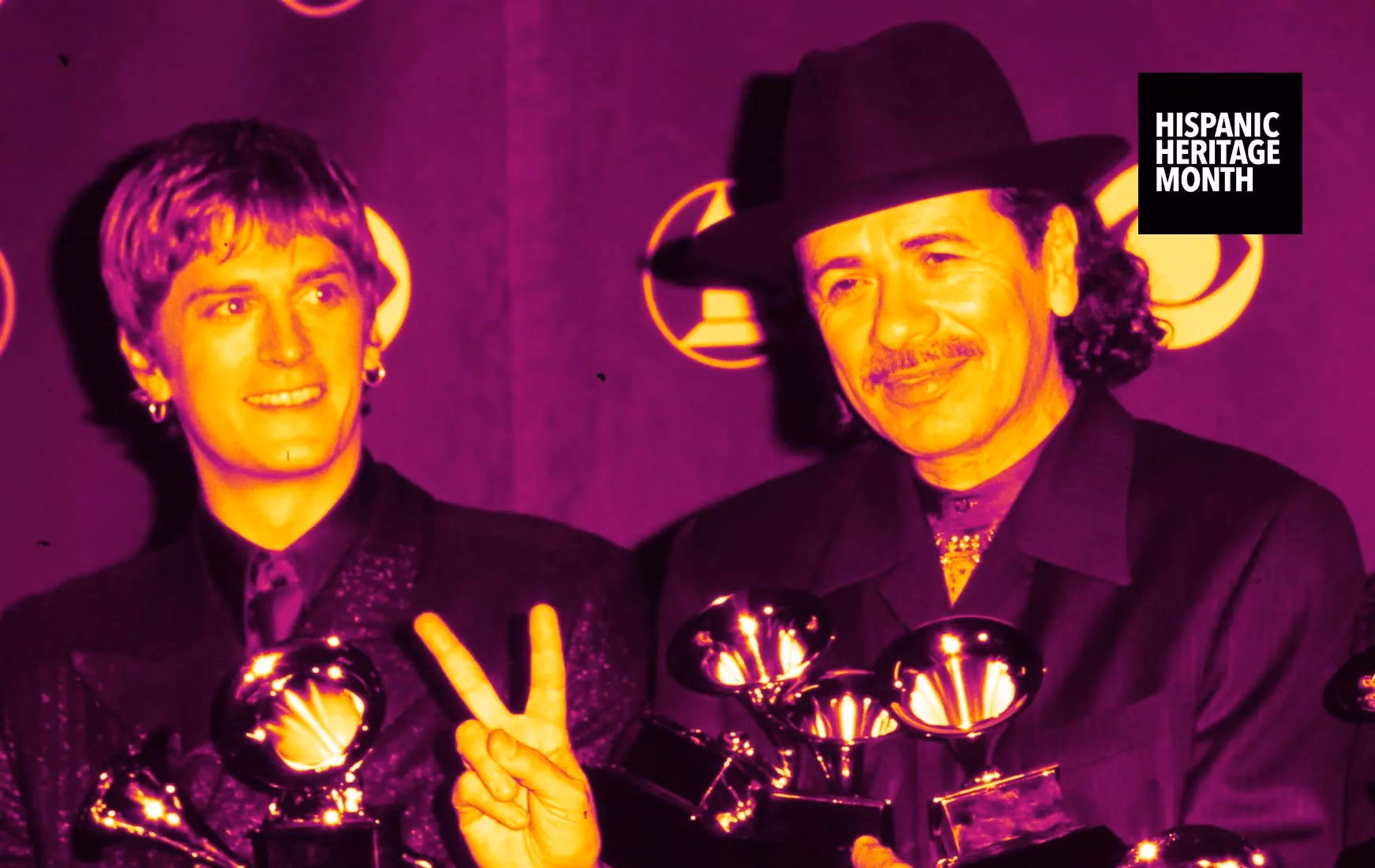 Rob Thomas, Carlos Santana at the 42nd GRAMMY Awards