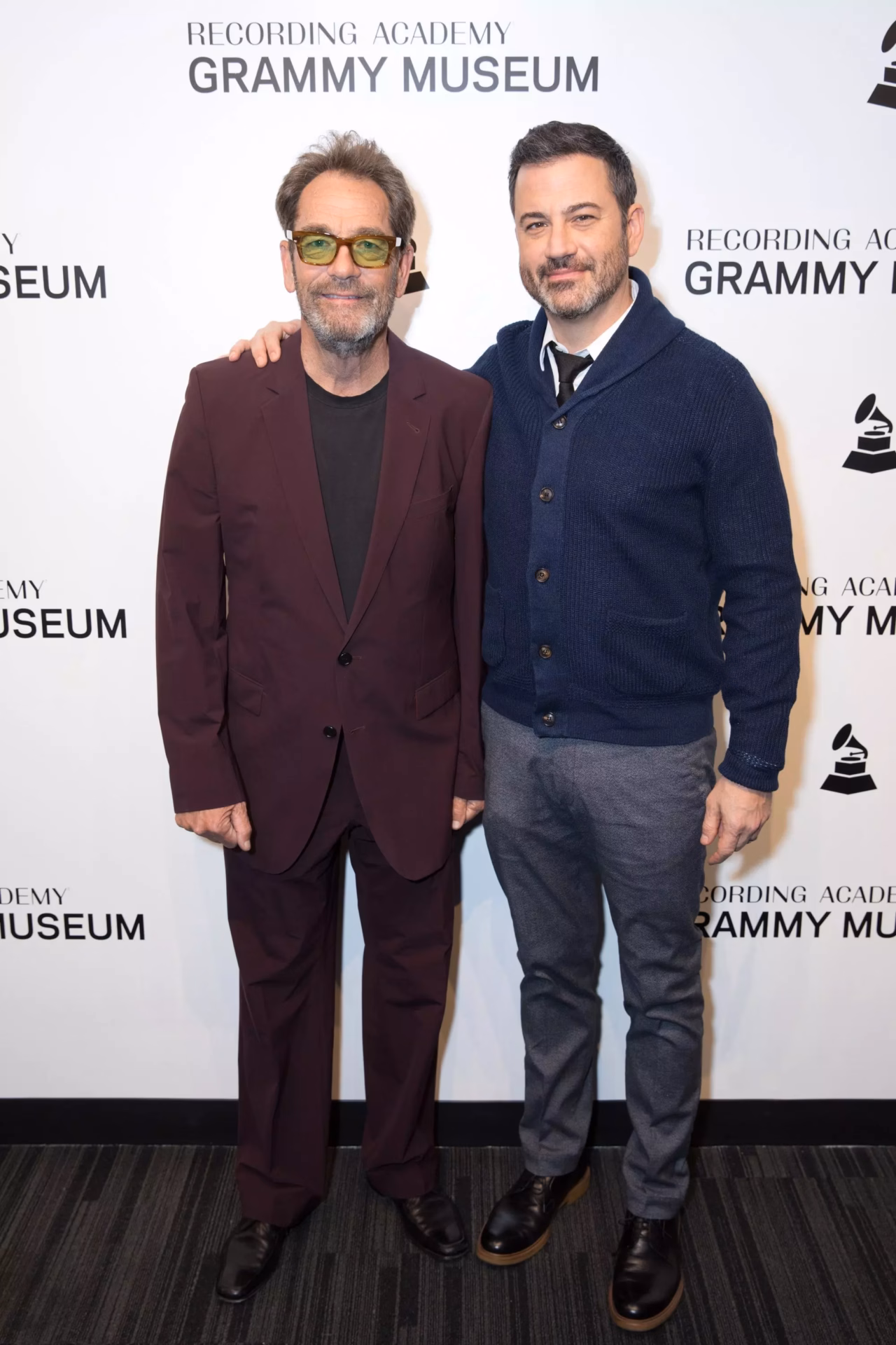 Huey Lewis & Jimmy Kimmel at the GRAMMY Museum