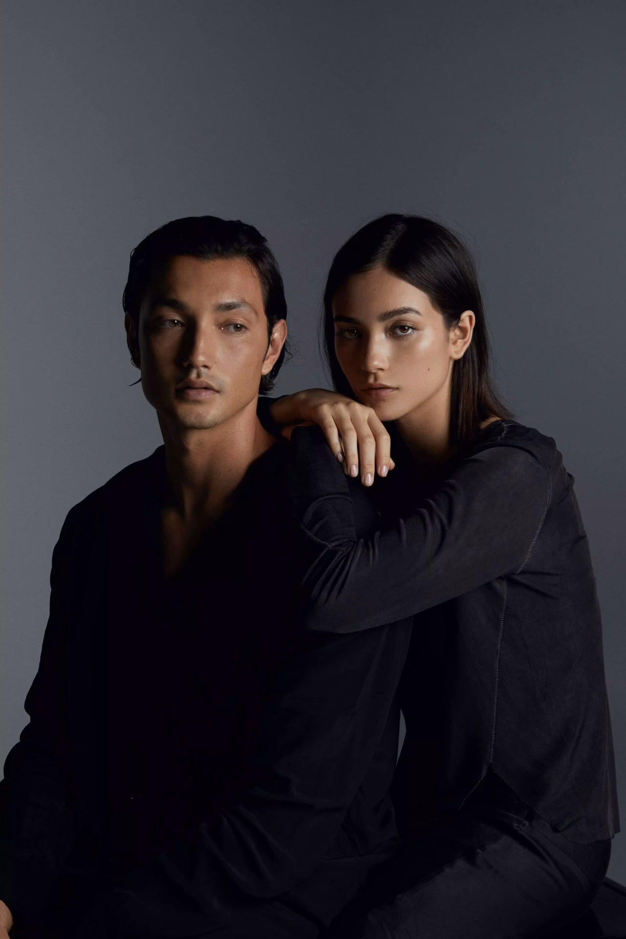brother-sister duo Lastlings, aka Josh & Amy Dowdle, pose together in all-black
