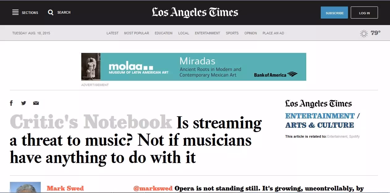 IS STREAMING A THREAT TO MUSIC? NOT IF MUSICIANS HAVE ANYTHING TO DO WITH IT