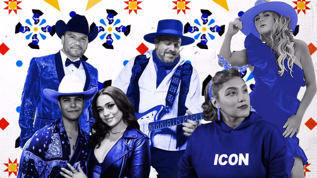 Collage image of Michael Salgado, Kat & Alex, The Mavericks, Veronique Medrano, and Leah Turner