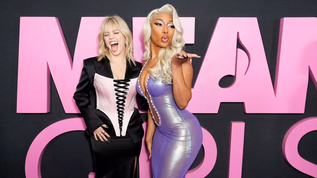 Renée Rapp and Megan Thee Stallion attend the global premiere of  