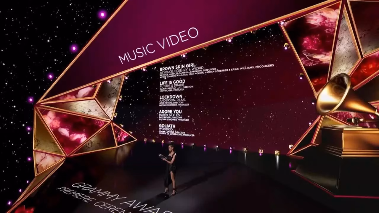 Beyoncé, Blue Ivy & WizKid Win Best Music Video For “Brown Skin Girl” | 2021 GRAMMY Awards Show Acceptance Speech