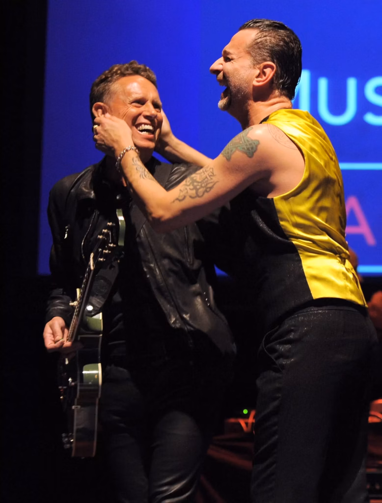 Martin Gore and Dave Gahan perform at the MusiCares MAP Fund benefit concert