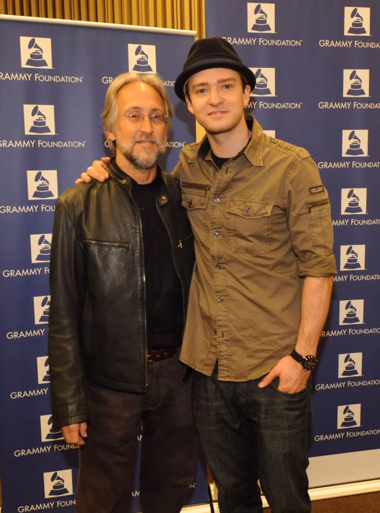 Neil Portnow and Justin Timberlake attend the 2010 GRAMMY Career Day