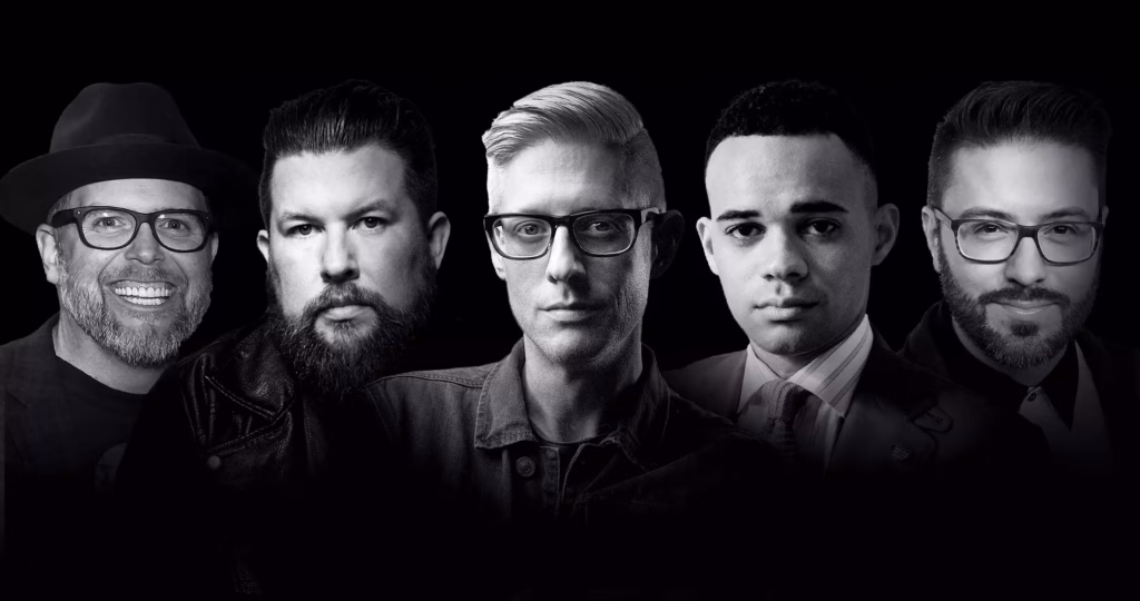 MercyMe's Bart Millard, Zach Williams, Matt Maher, Tauren Wells, and Danny Gokey