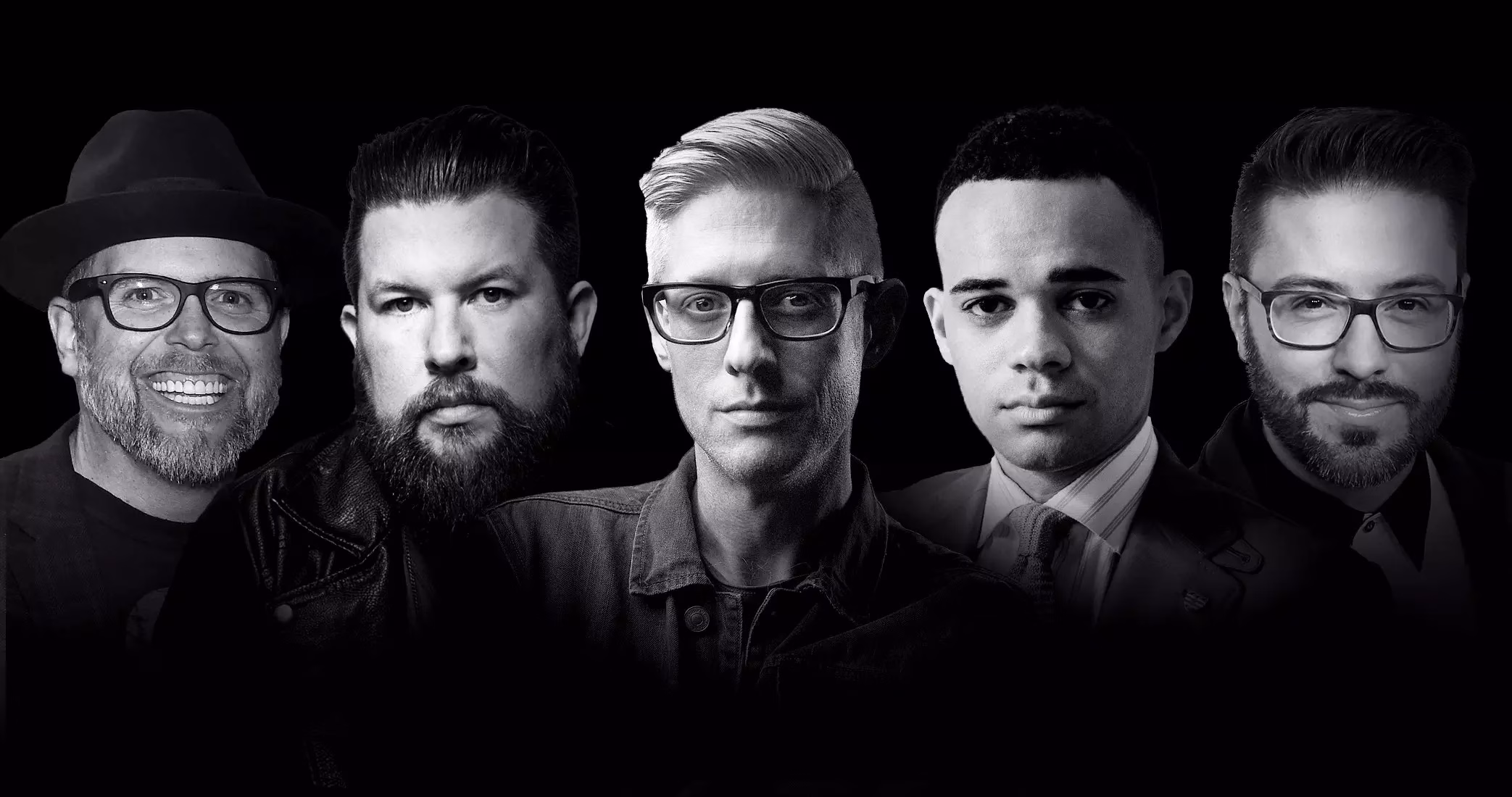MercyMe's Bart Millard, Zach Williams, Matt Maher, Tauren Wells, and Danny Gokey