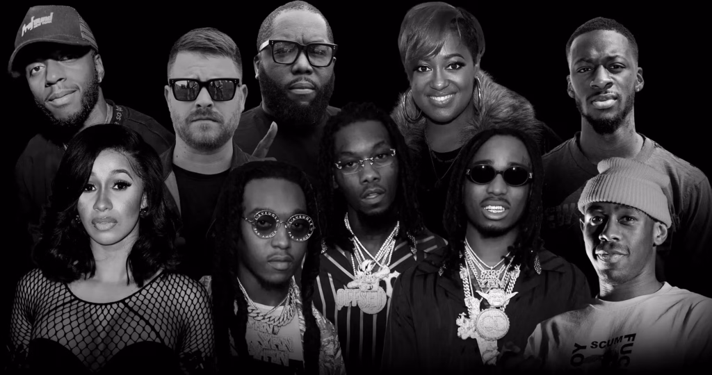 Cardi B, Migos, Rapsody, Tyler The Creator, Run The Jewels, 6lack, GoldLink,