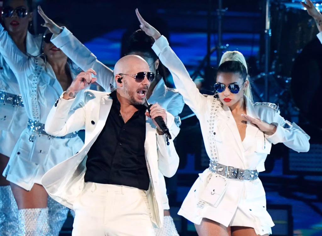 Pitbull performs at the 2020 Latin GRAMMYs