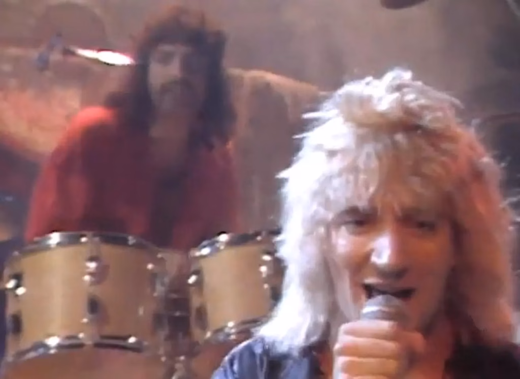 Carmine Appice and Rod Stewart in 