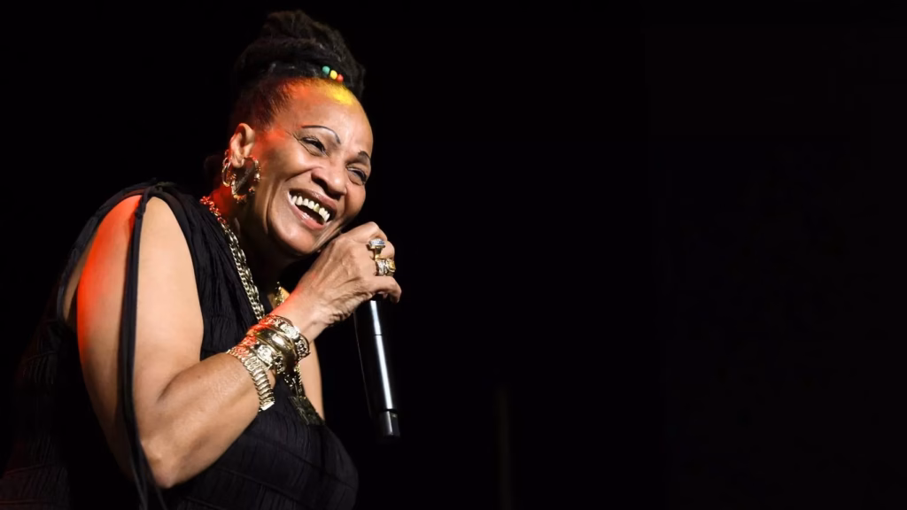 Sister Nancy performs at the premiere of 'Bam Bam: The Sister Nancy Story' during the 2024 Tribeca Festival.