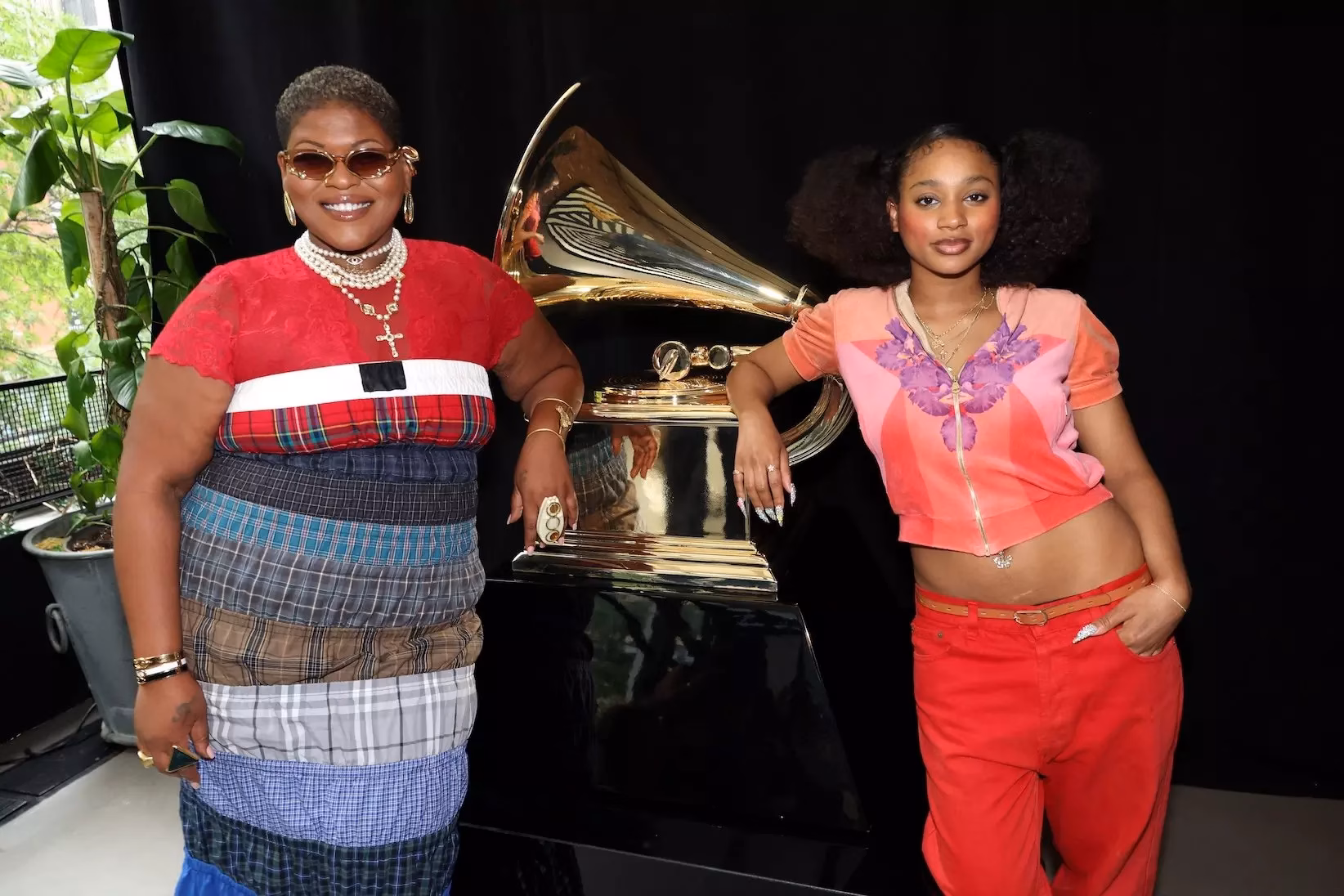 Photo of (L-R) Stacey Barthe and Laila! attend the Rhythm & Soul panel, presented by the Recording Academy's Black Music Collective, at GRAMMY House NYC on June 14, 2025, in New York City.