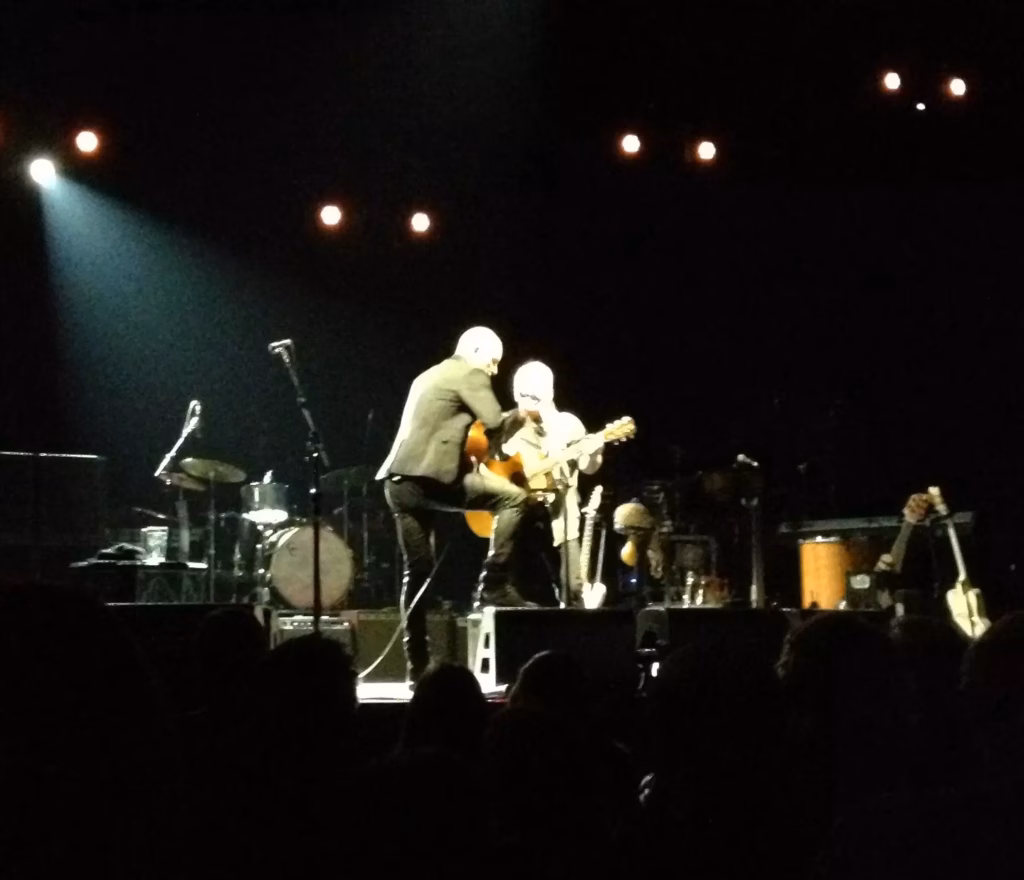 Sting and Paul Simon perform at Madison Square Garden