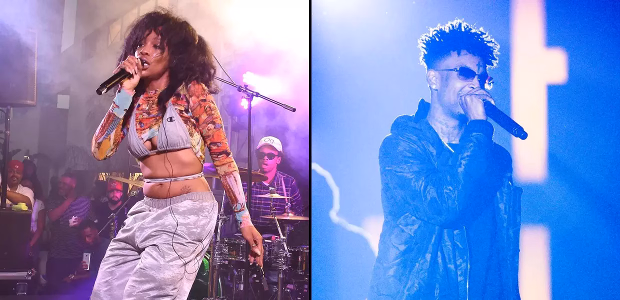 SZA and 21 Savage performing in 2017
