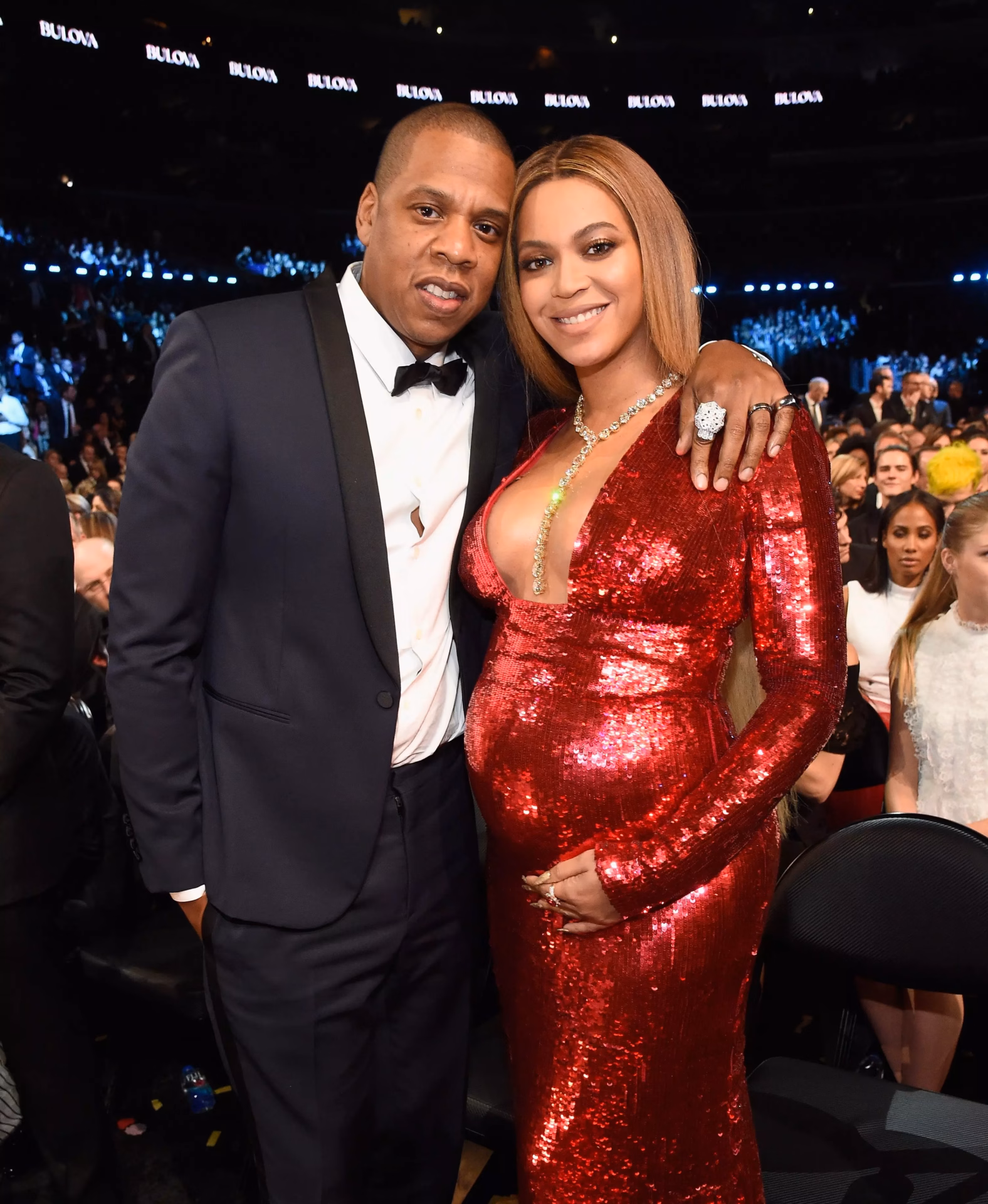 Jay-Z and Beyoncé at the 59th GRAMMY Awards