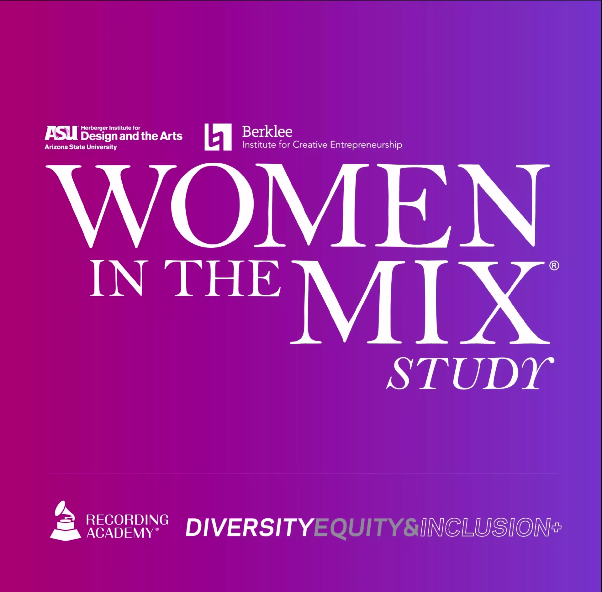The Recording Academy, Berklee College Of Music And Arizona State University Launch Women In The Mix Study